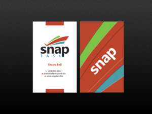 Business Card Design by Creations Box 2015 for SnapTask | Design: #9344905