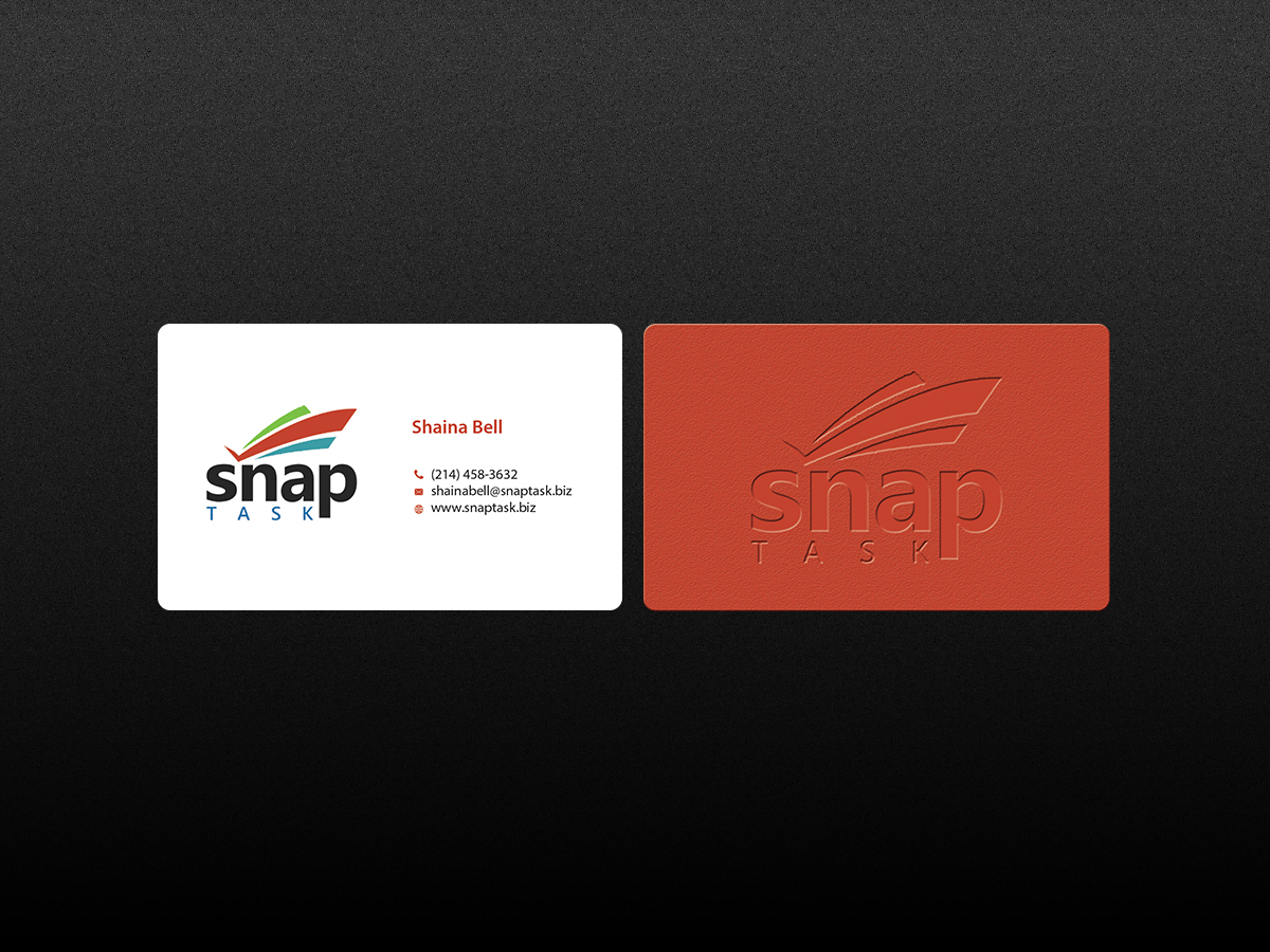 Business Card Design by Creations Box 2015 for SnapTask | Design #9344912