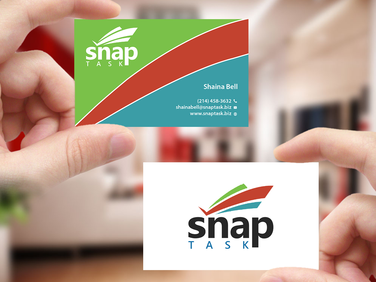 Business Card Design by Creations Box 2015 for SnapTask | Design #9344914