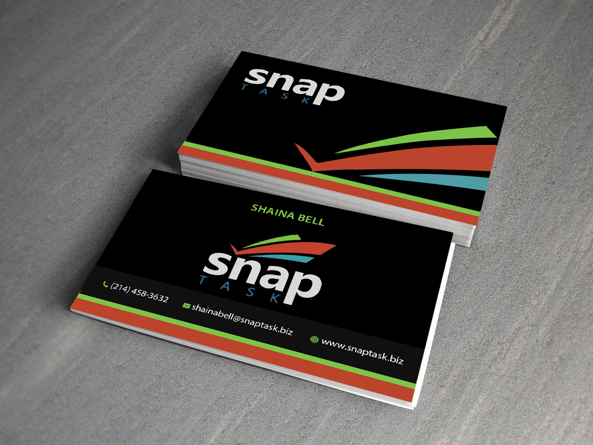 Business Card Design by Creations Box 2015 for SnapTask | Design #9344927
