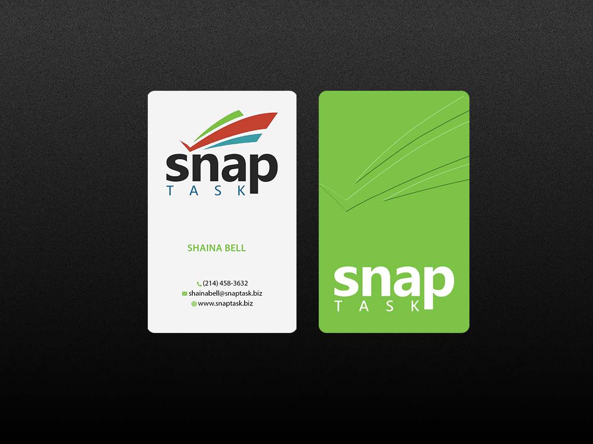 Business Card Design by Creations Box 2015 for SnapTask | Design #9344929