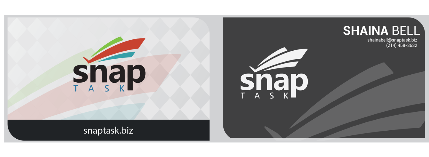 Business Card Design by Graphicient for SnapTask | Design #9360512