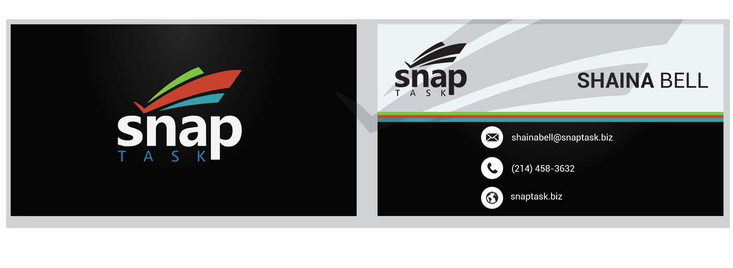 Business Card Design by Graphicient for SnapTask | Design #9360515