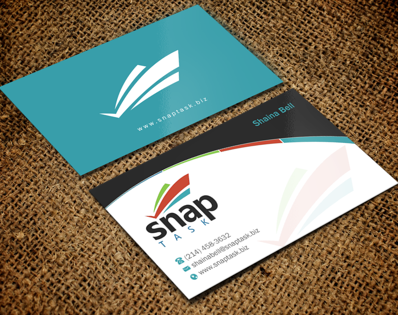 Business Card Design by Brand aid for SnapTask | Design #9344412