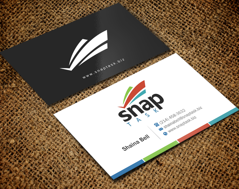 Business Card Design by Brand aid for SnapTask | Design #9344419
