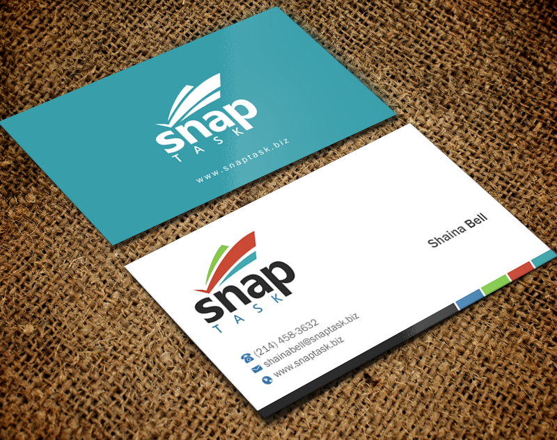 Business Card Design by Brand aid for SnapTask | Design #9344421
