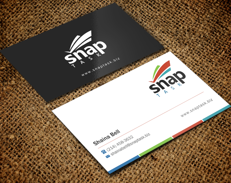 Business Card Design by Brand aid for SnapTask | Design #9350163
