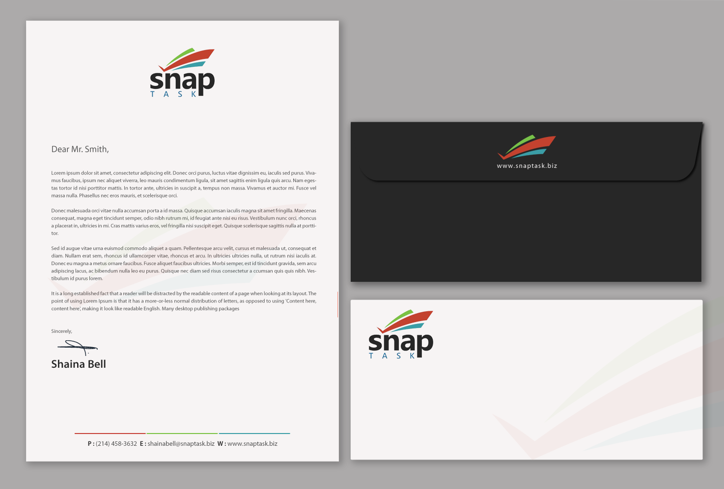 Business Card Design by chandrayaan.creative for SnapTask | Design #9354430