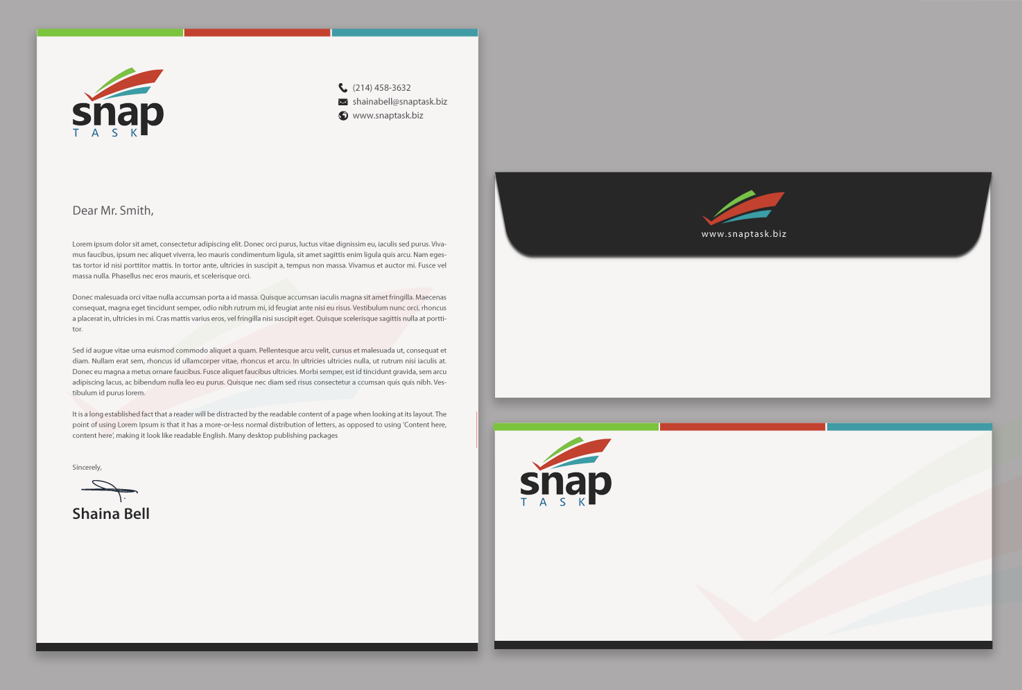 Business Card Design by chandrayaan.creative for SnapTask | Design #9354432