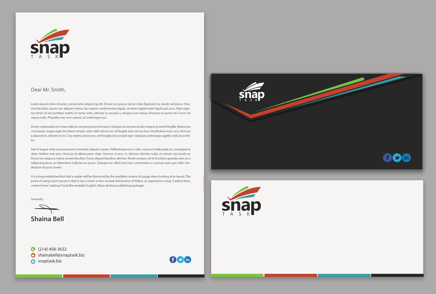 Business Card Design by chandrayaan.creative for SnapTask | Design #9354436
