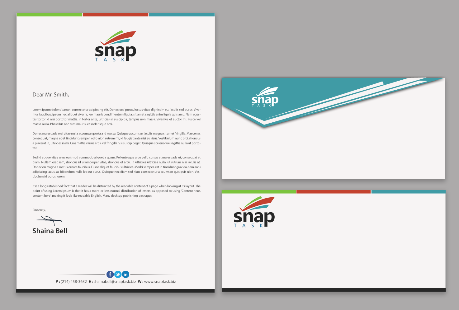 Business Card Design by chandrayaan.creative for SnapTask | Design #9354437