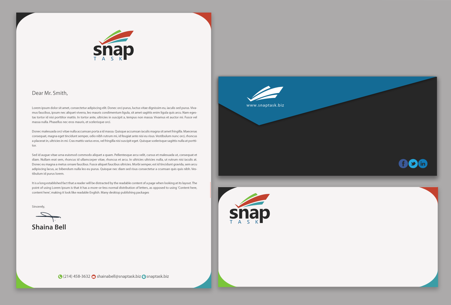 Business Card Design by chandrayaan.creative for SnapTask | Design #9354439