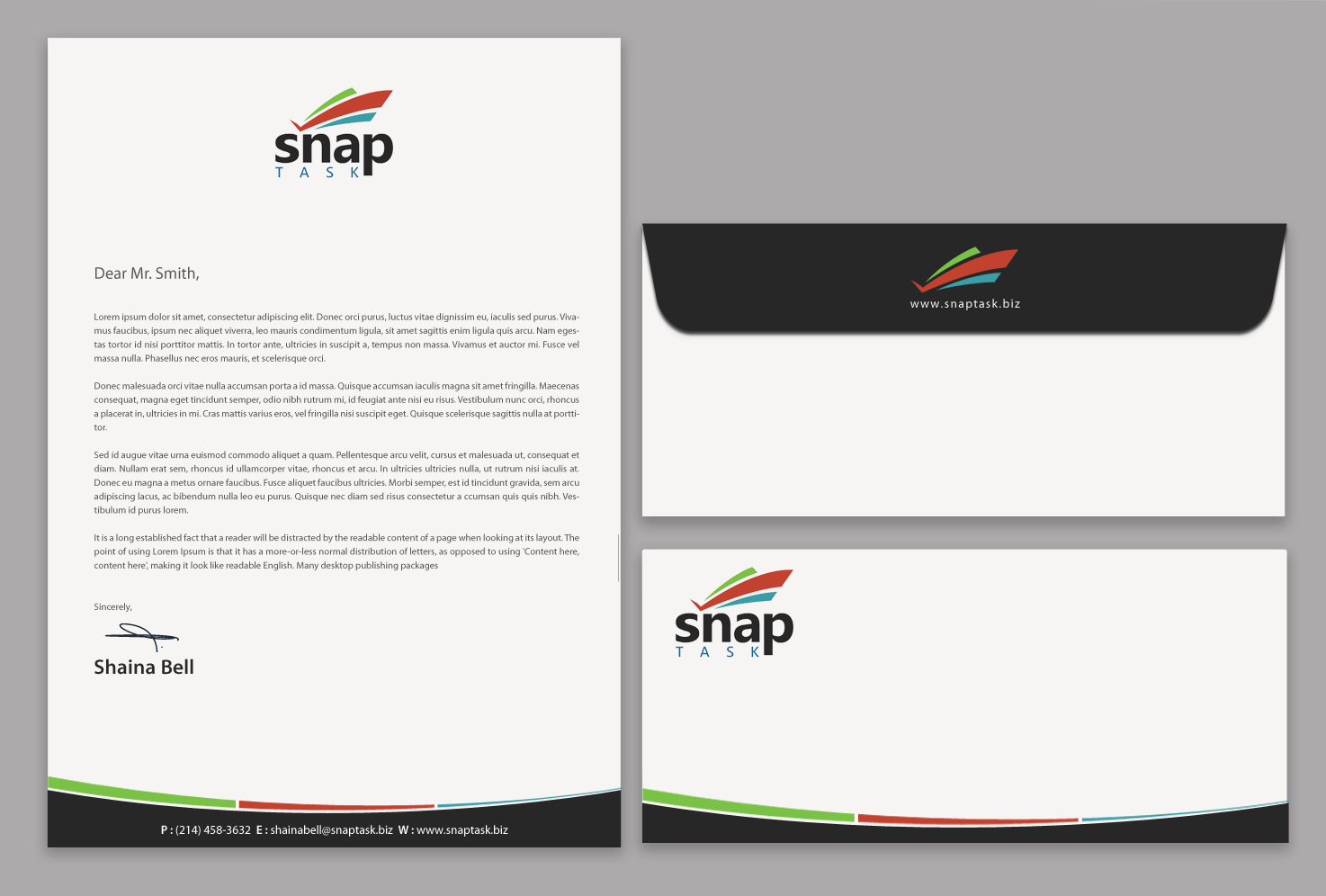 Business Card Design by chandrayaan.creative for SnapTask | Design #9354440