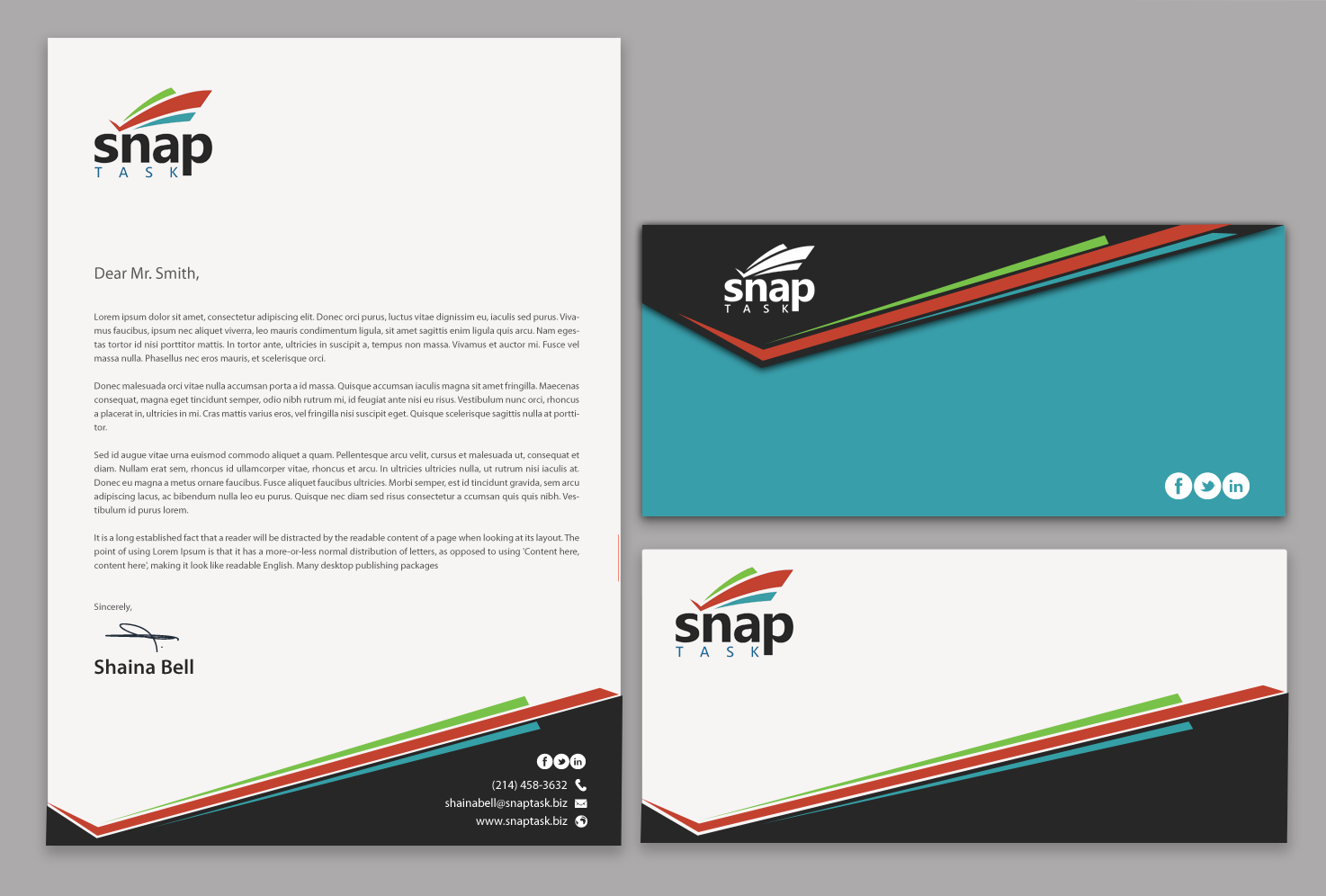 Business Card Design by chandrayaan.creative for SnapTask | Design #9354442