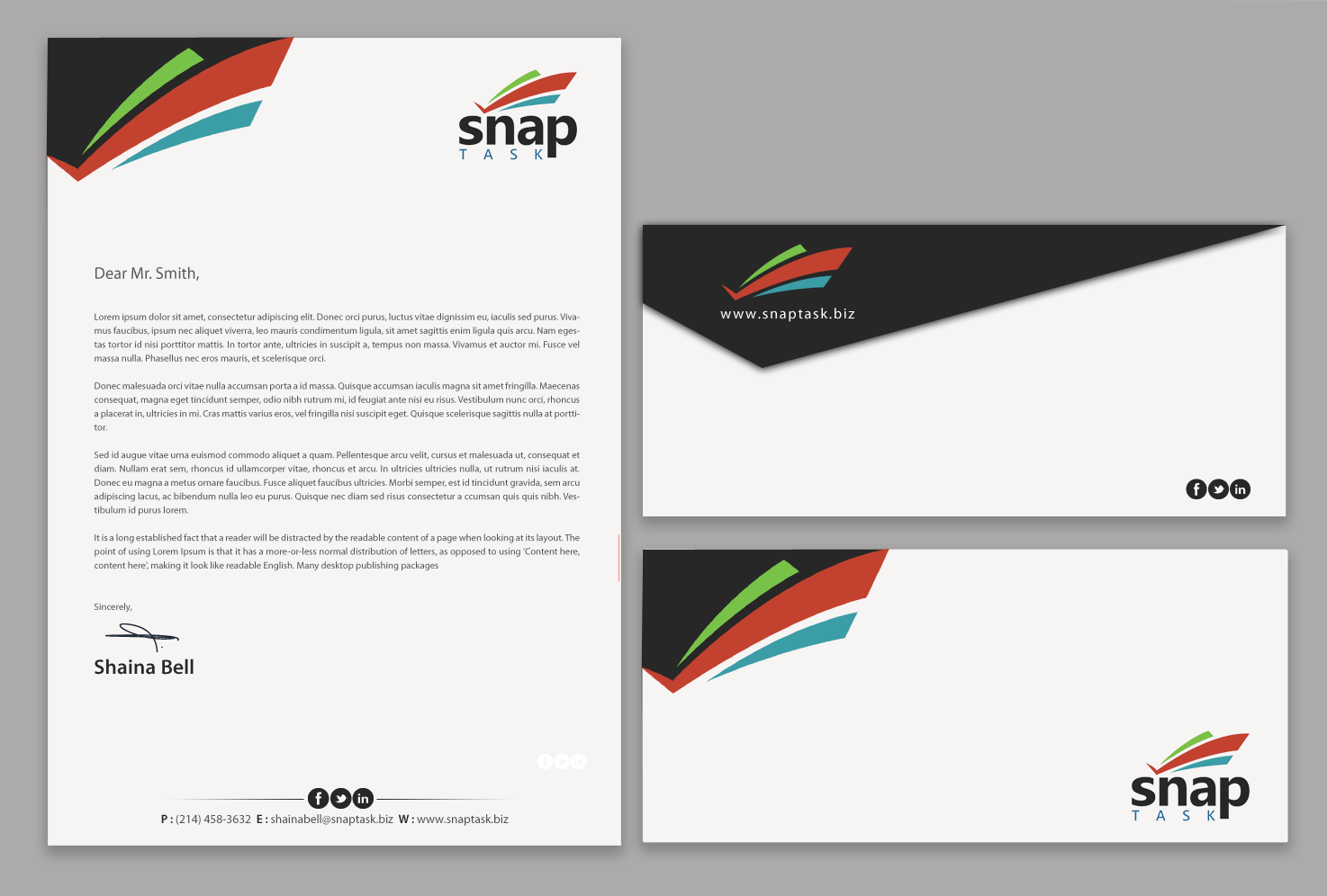 Business Card Design by chandrayaan.creative for SnapTask | Design #9354443