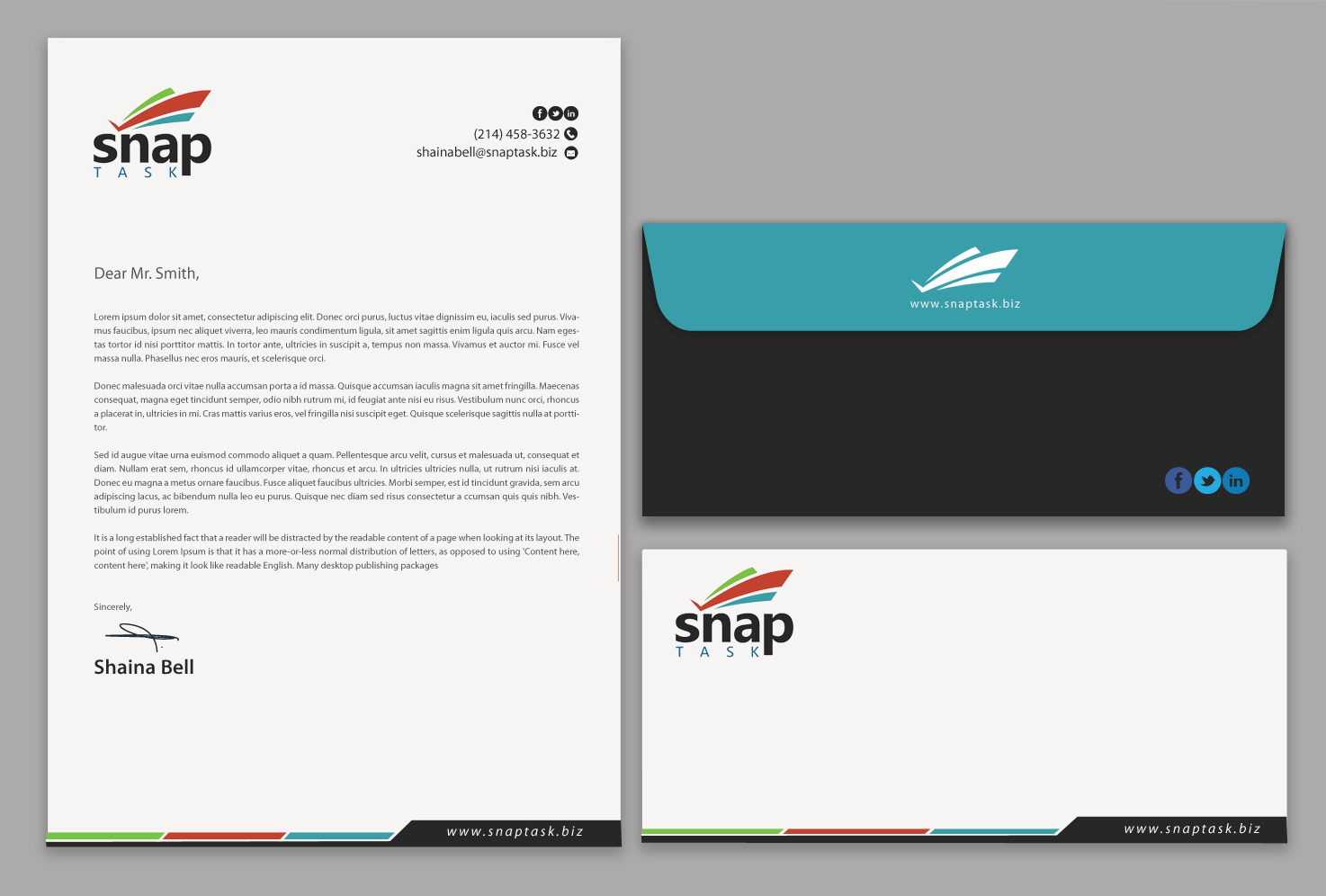 Business Card Design by chandrayaan.creative for SnapTask | Design #9376599