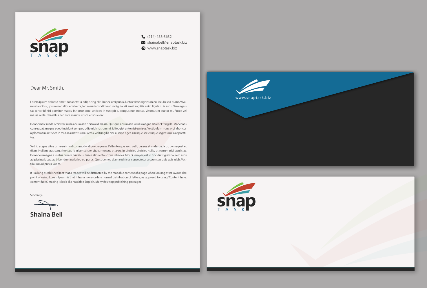 Business Card Design by chandrayaan.creative for SnapTask | Design #9376604