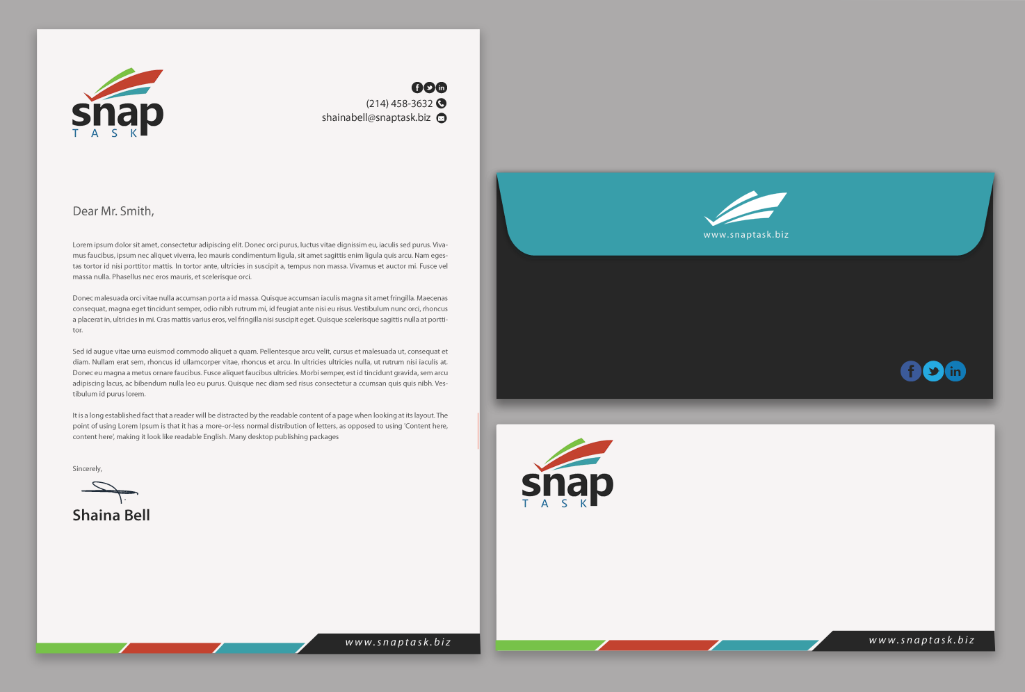 Business Card Design by chandrayaan.creative for SnapTask | Design #9376605