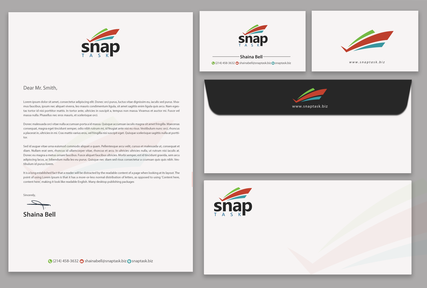 Business Card Design by chandrayaan.creative for SnapTask | Design #9381157