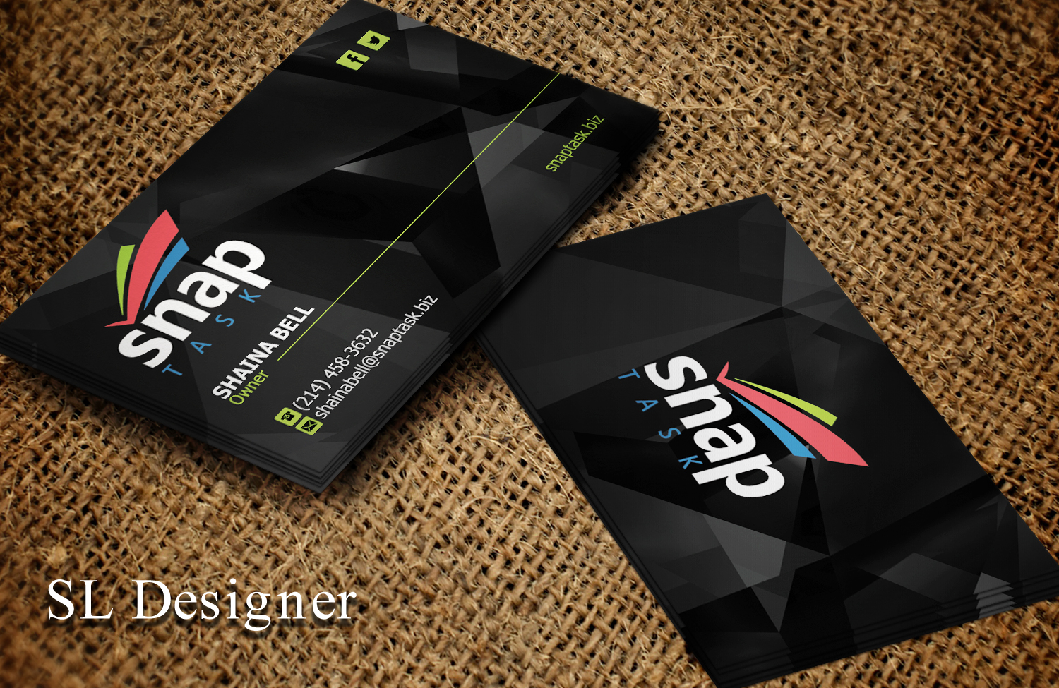 Business Card Design by SL Designer for SnapTask | Design #9339260