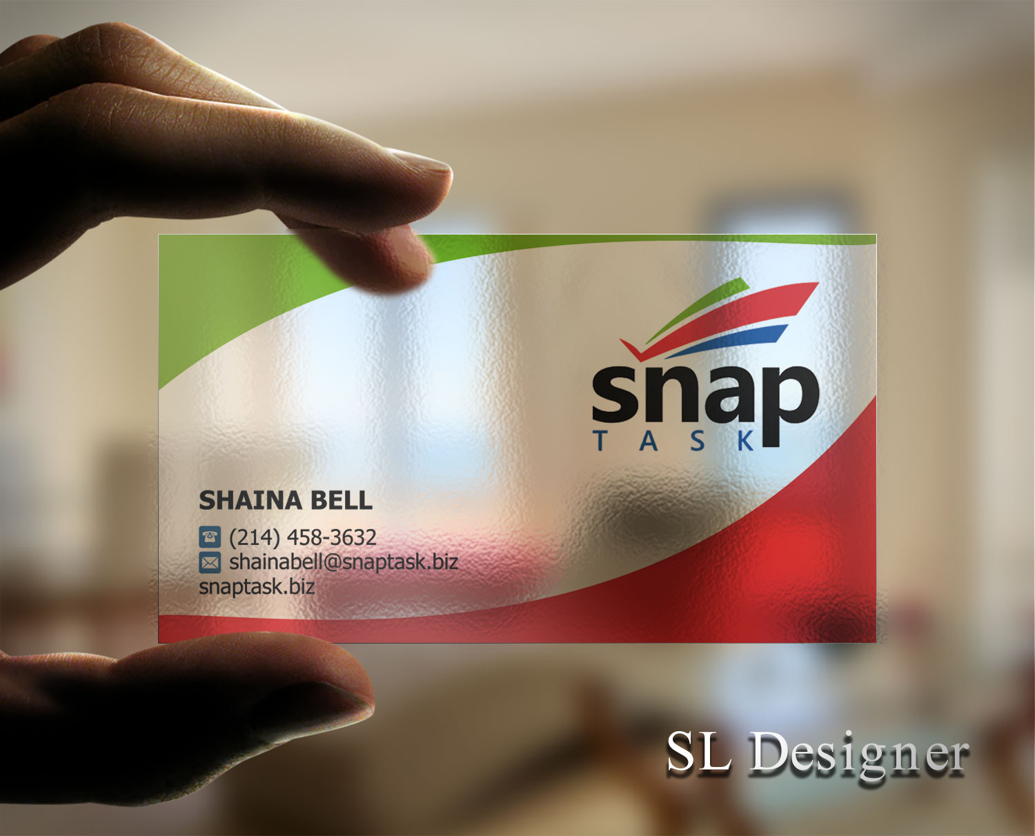 Business Card Design by SL Designer for SnapTask | Design #9339263
