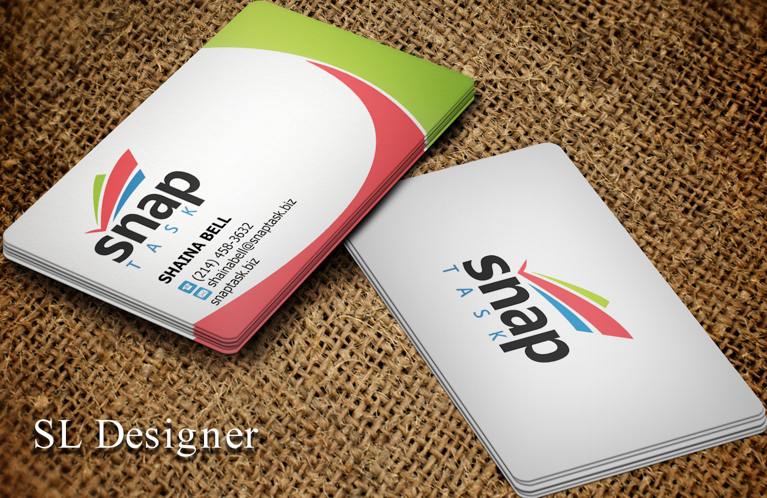 Business Card Design by SL Designer for SnapTask | Design #9339271