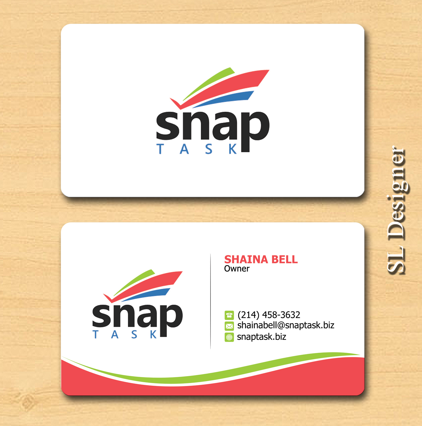 Business Card Design by SL Designer for SnapTask | Design #9339275