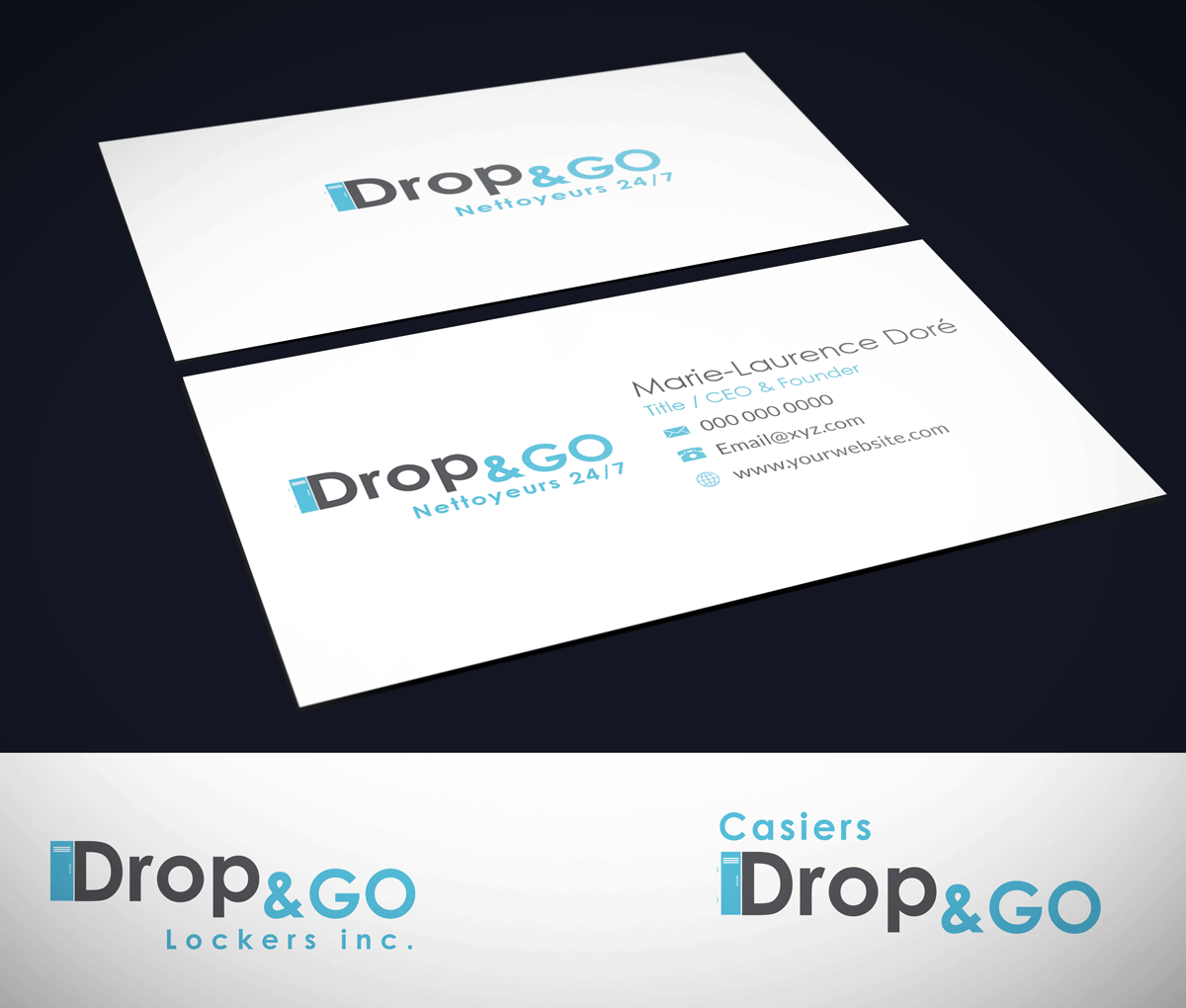 Business Card Design by Riz' for Drop&Go Lockers | Design #9383319