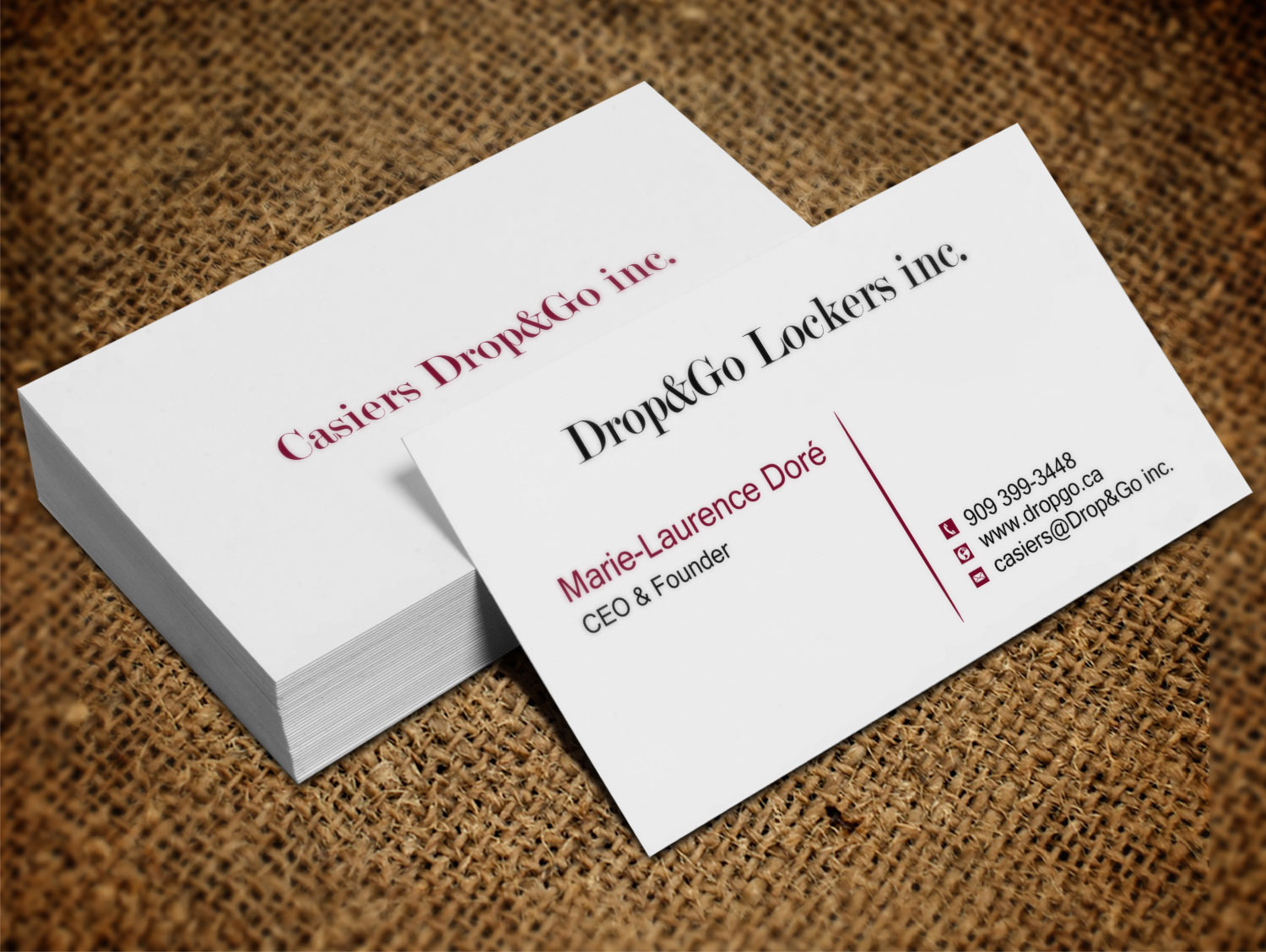 Business Card Design by Lanka Ama for Drop&Go Lockers | Design #9353631