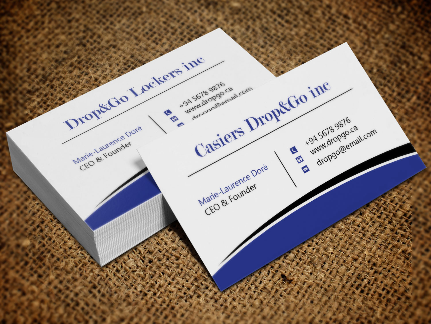 Visitenkarten-Design von Lanka Ama für Drop&Go Lockers | Design #9353659