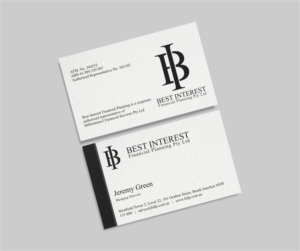 Business Card Design by INDIAN_Ashok for Best Interest Financial Planning Pty Ltd | Design: #9507196