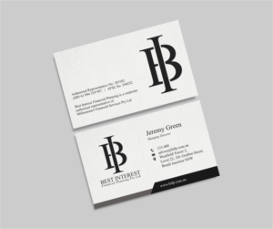 Business Card Design by INDIAN_Ashok for Best Interest Financial Planning Pty Ltd | Design: #9507199