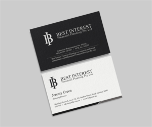 Business Card Design by INDIAN_Ashok for Best Interest Financial Planning Pty Ltd | Design: #9507200