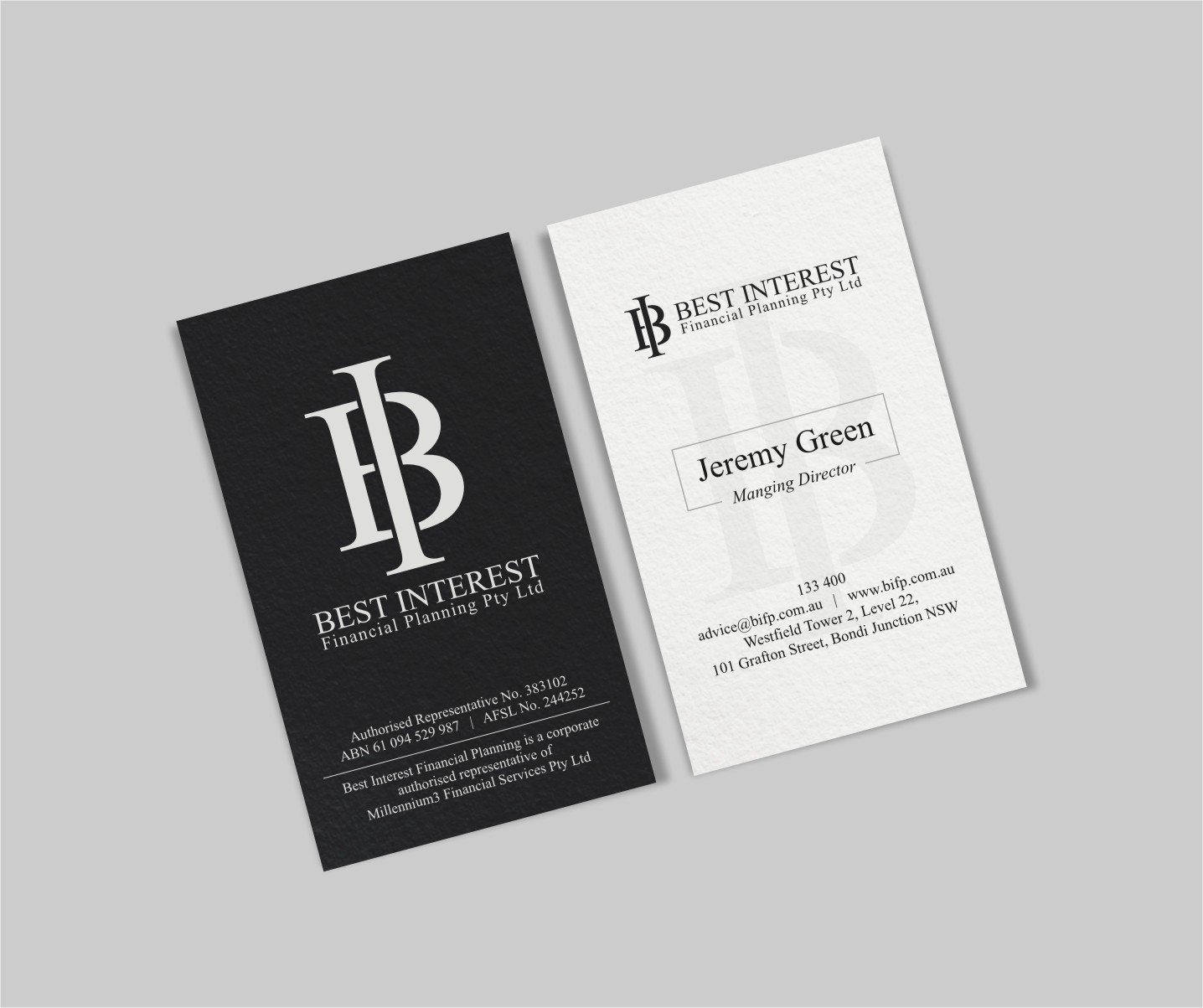 Visitenkarten-Design von INDIAN_Ashok für Best Interest Financial Planning Pty Ltd | Design #9507201