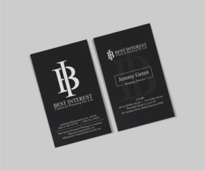 Business Card Design by INDIAN_Ashok for Best Interest Financial Planning Pty Ltd | Design: #9507205