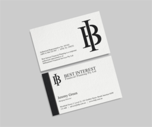 Business Card Design by INDIAN_Ashok for Best Interest Financial Planning Pty Ltd | Design: #9507208