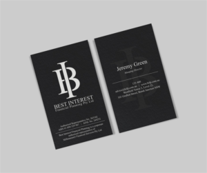 Business Card Design by INDIAN_Ashok for Best Interest Financial Planning Pty Ltd | Design: #9507209