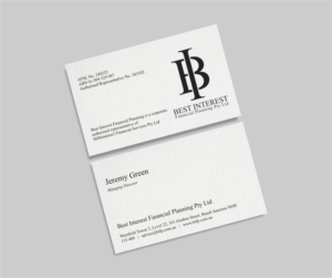 Business Card Design by INDIAN_Ashok for Best Interest Financial Planning Pty Ltd | Design: #9507210