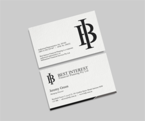 Business Card Design by INDIAN_Ashok for Best Interest Financial Planning Pty Ltd | Design: #9507211