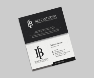 Business Card Design by INDIAN_Ashok for Best Interest Financial Planning Pty Ltd | Design: #9507218