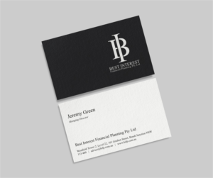 Business Card Design by INDIAN_Ashok for Best Interest Financial Planning Pty Ltd | Design: #9507304