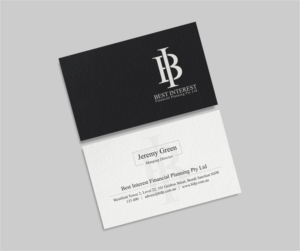 Business Card Design by INDIAN_Ashok for Best Interest Financial Planning Pty Ltd | Design: #9507307