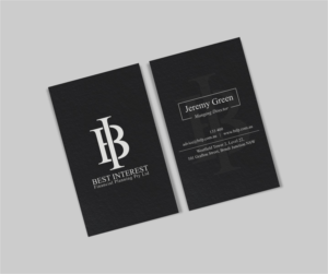 Business Card Design by INDIAN_Ashok for Best Interest Financial Planning Pty Ltd | Design: #9507309