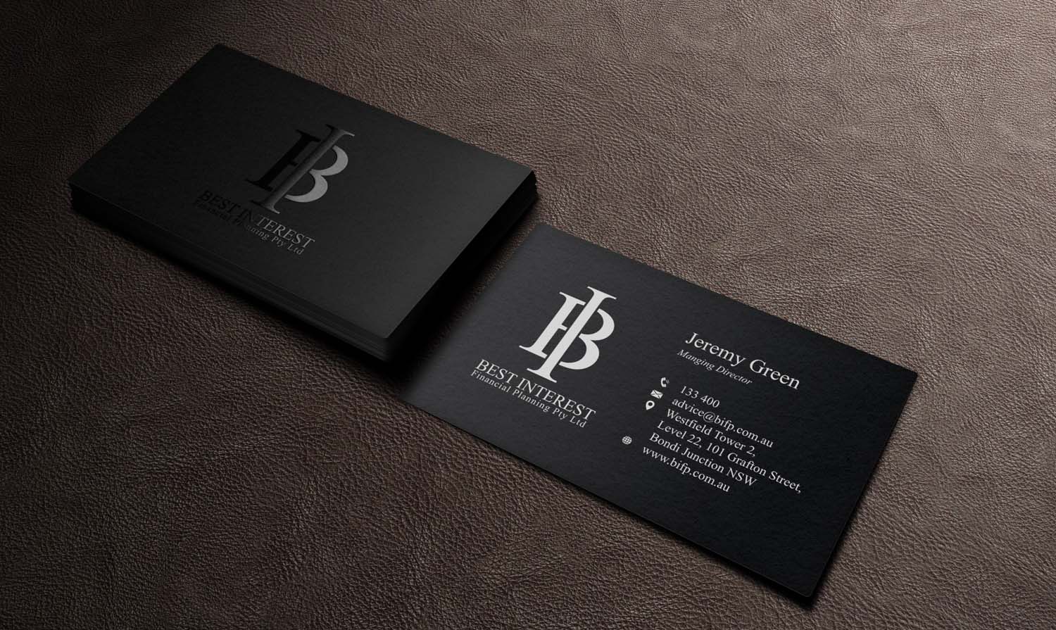 Business Card Design by INDIAN_Ashok for Best Interest Financial Planning Pty Ltd | Design #9507355