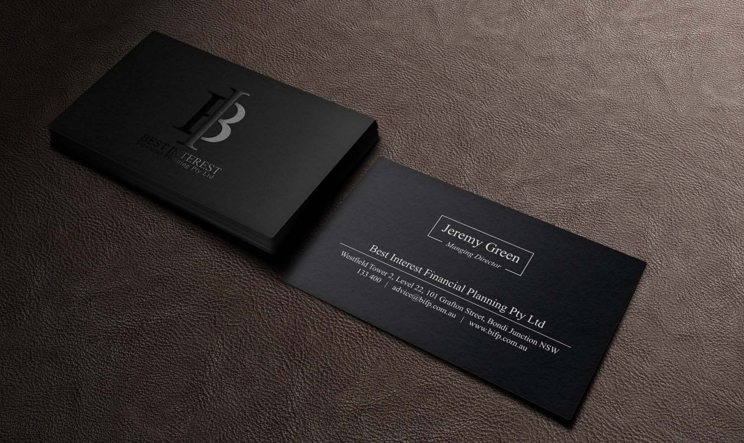 Business Card Design by INDIAN_Ashok for Best Interest Financial Planning Pty Ltd | Design #9507357