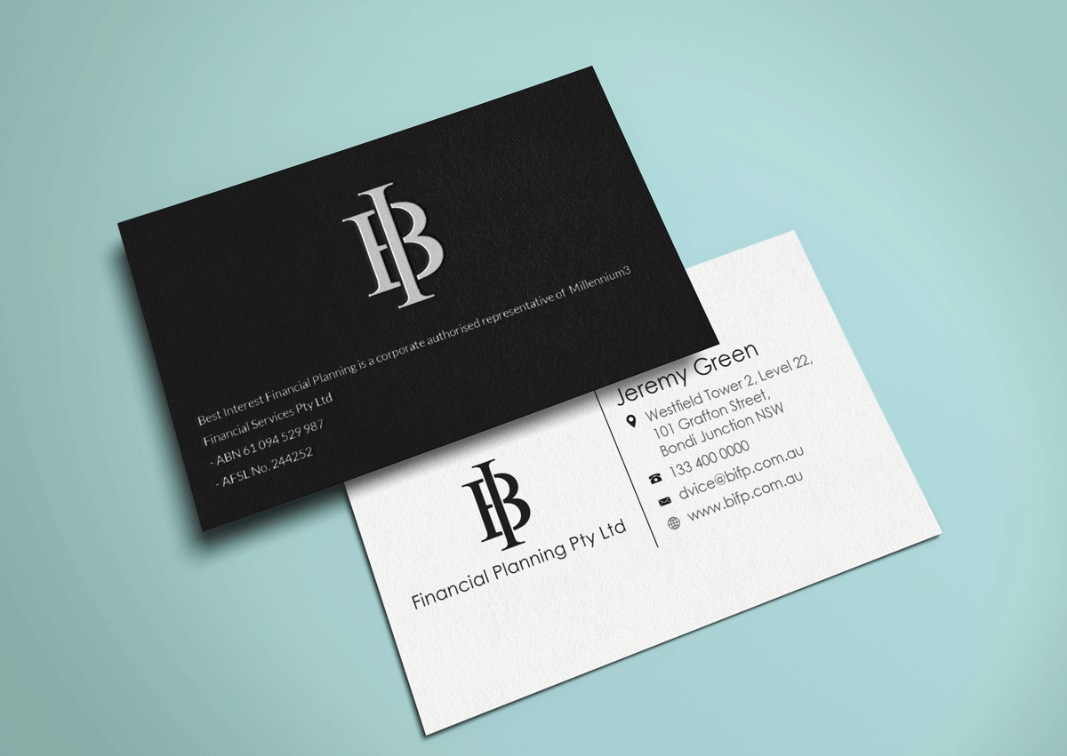 Business Card Design by Riz' for Best Interest Financial Planning Pty Ltd | Design #9576438