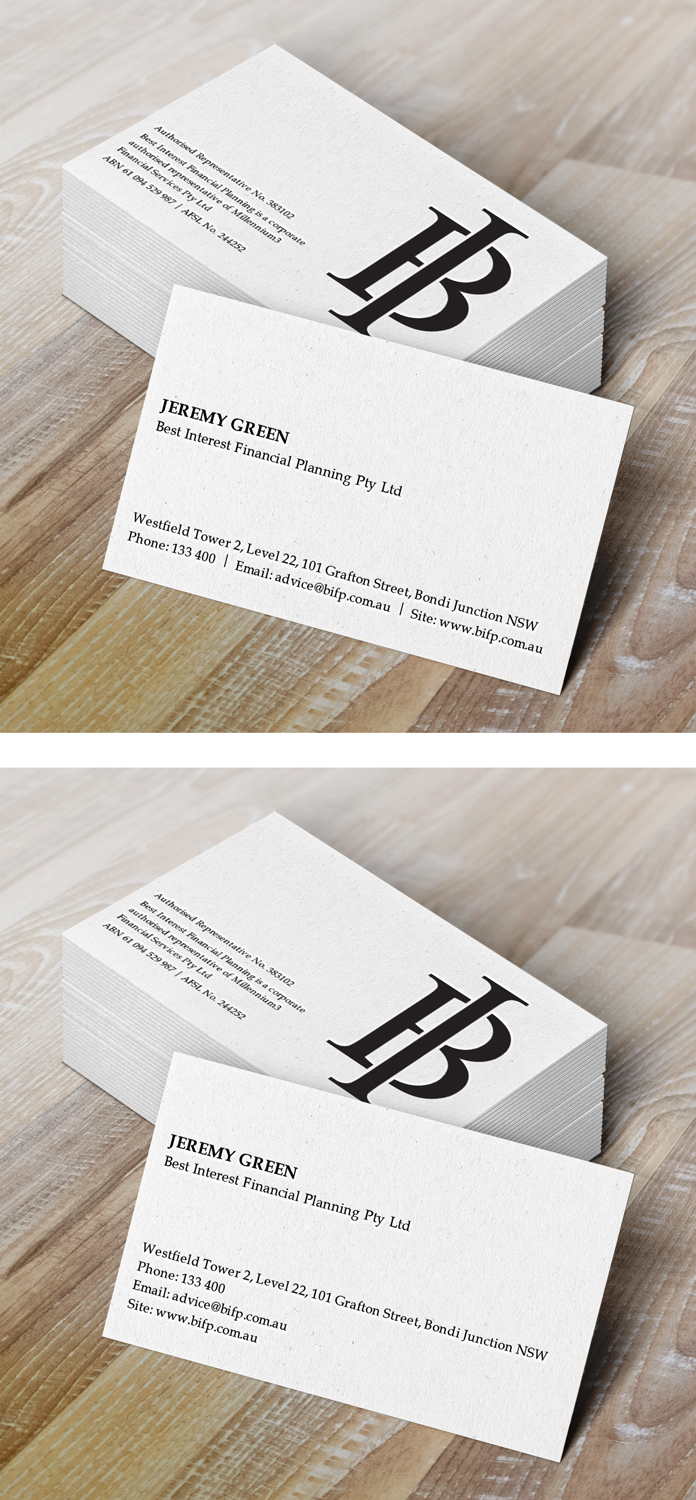 Business Card Design by MIND for Best Interest Financial Planning Pty Ltd | Design: #9523291