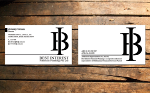 Business Card Design by Verified artistry (Design garden) for Best Interest Financial Planning Pty Ltd | Design: #9531680