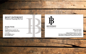 Business Card Design by Verified artistry (Design garden) for Best Interest Financial Planning Pty Ltd | Design: #9531682