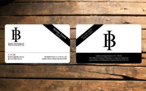 Business Card Design by Verified artistry (Design garden) for Best Interest Financial Planning Pty Ltd | Design: #9531686